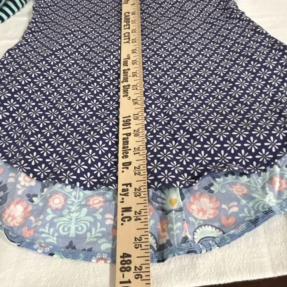 Serendipity Shrimp & Grits Kids Girls XXL 11-12 Floral Heart Tunic Tee 3752